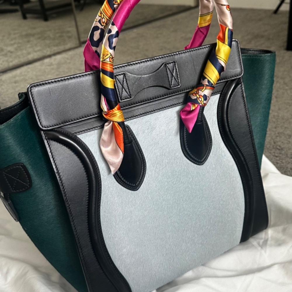 Celine Tri-Color Pony Hair & Leather View 4